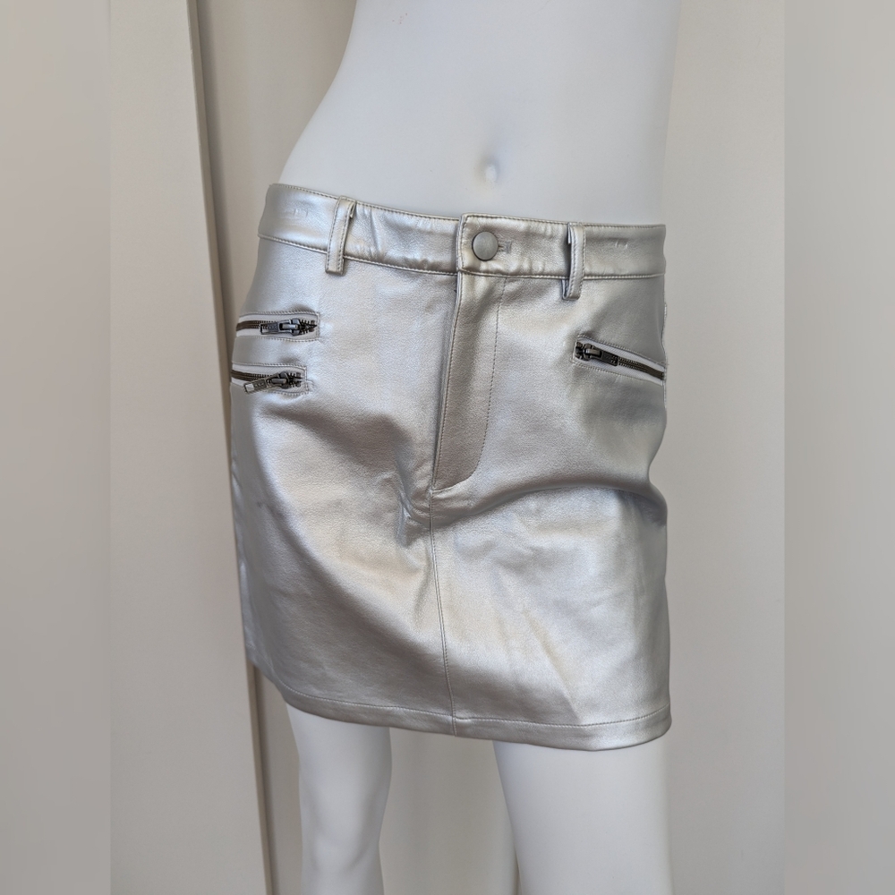 Rebecca Minkoff Silver Mini Skirt